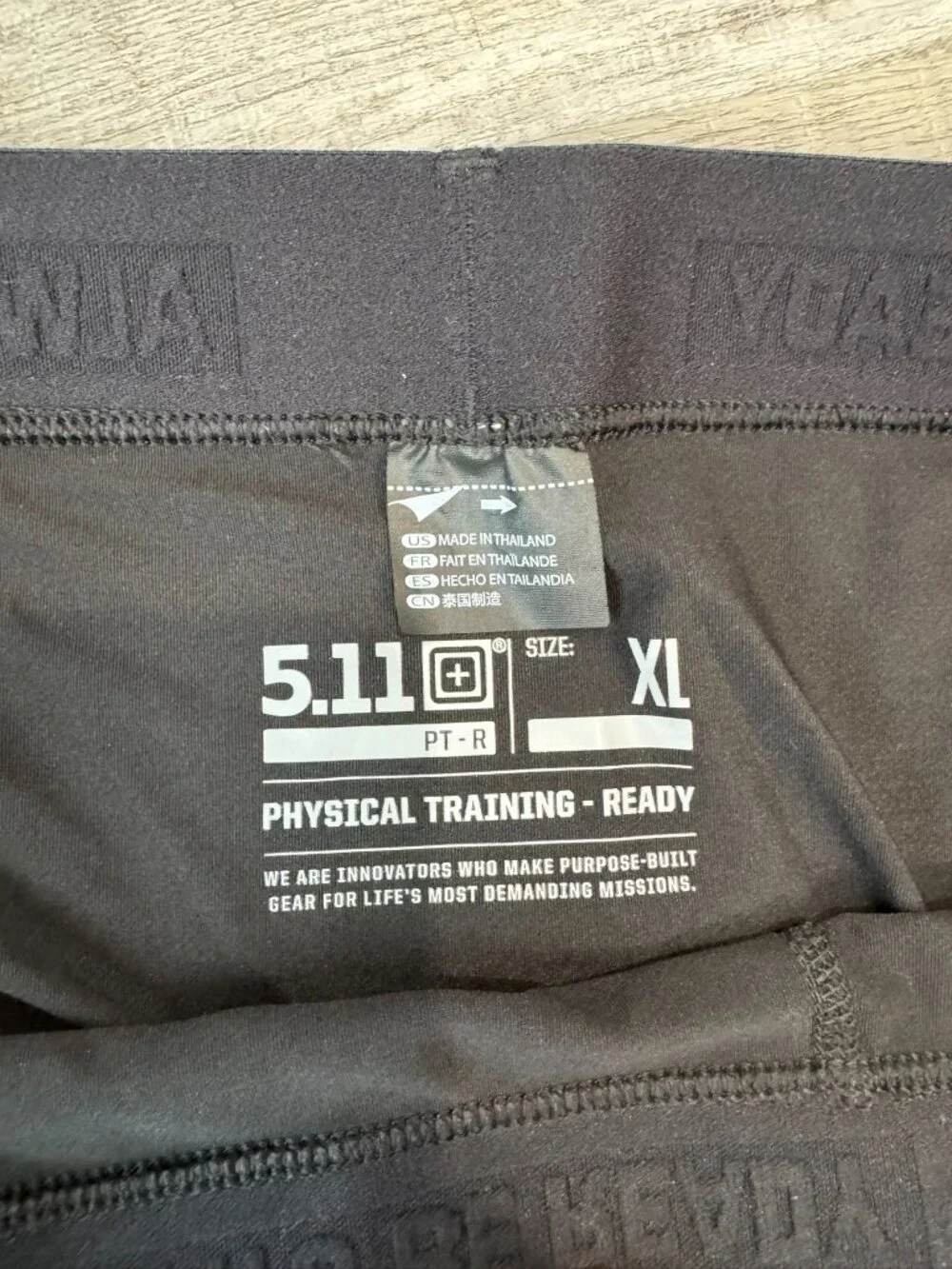 5.11 PT-R Shield Black Base Layer Men's Pants Size XL G50